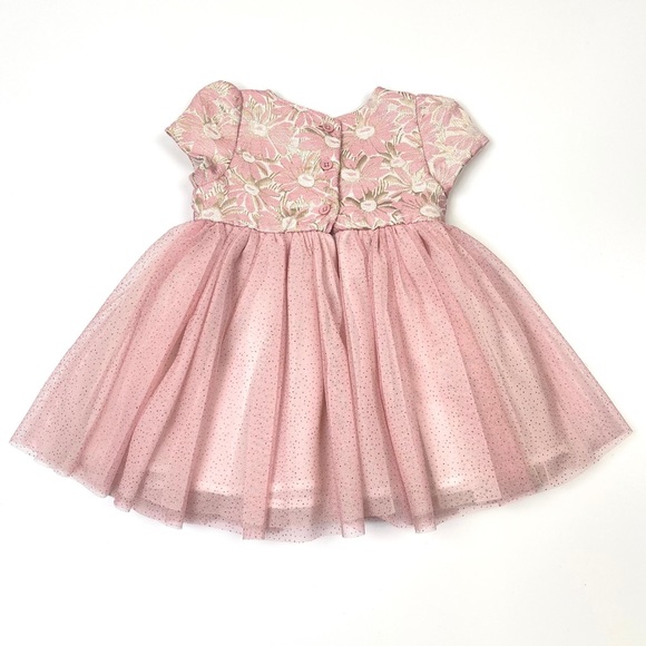NANNETTE Baby Pink Tulle Dress with Bow 3/6 months - Picture 5 of 16